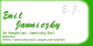 emil jamniczky business card